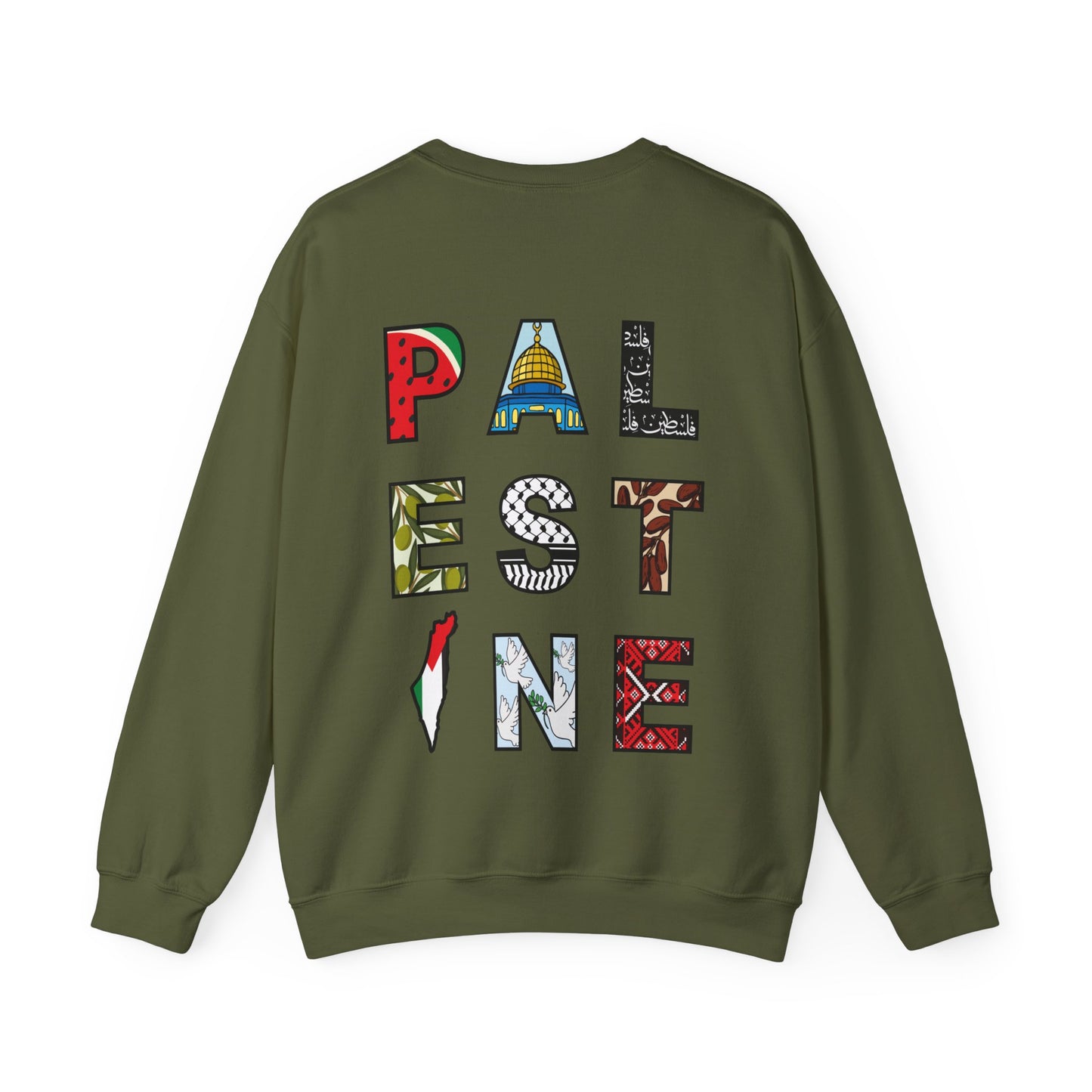 'Palestine' Letters | Watermelon Crewneck