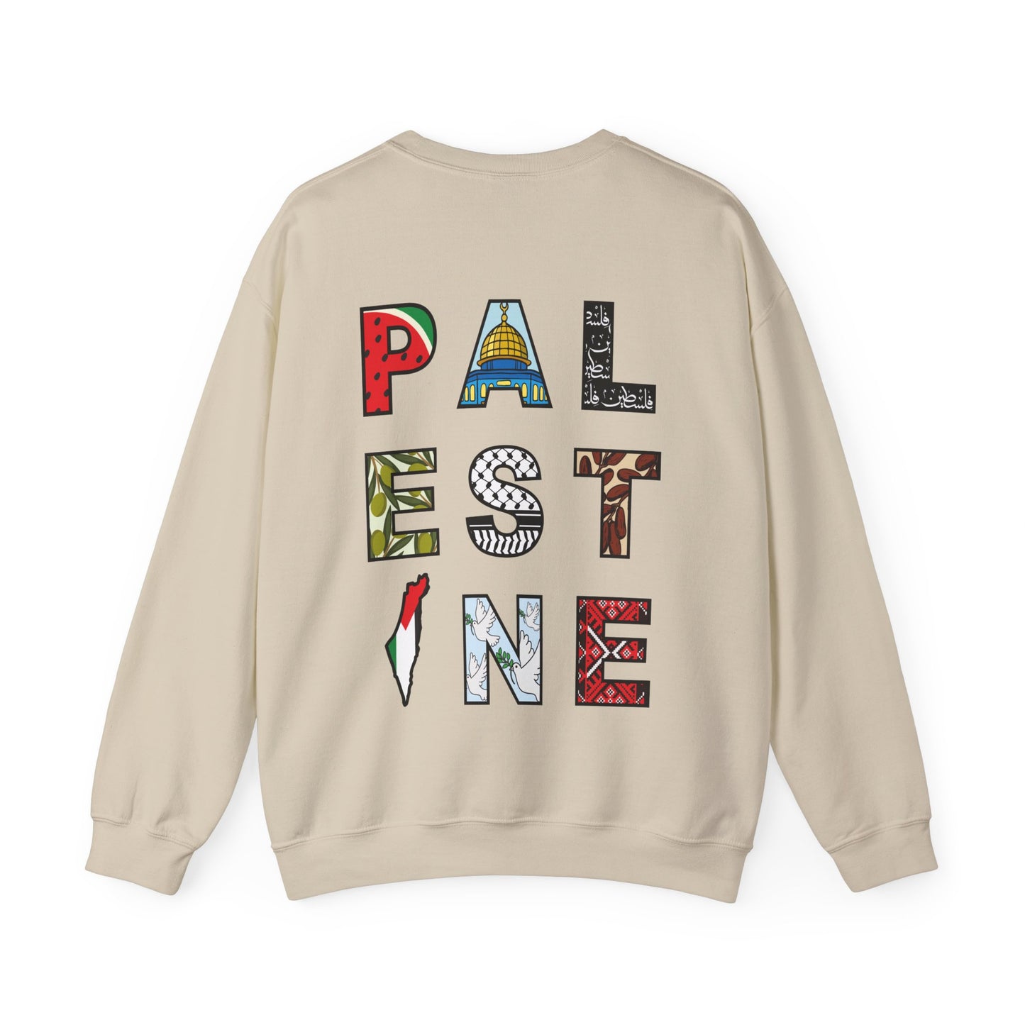 'Palestine' Letters | Watermelon Crewneck